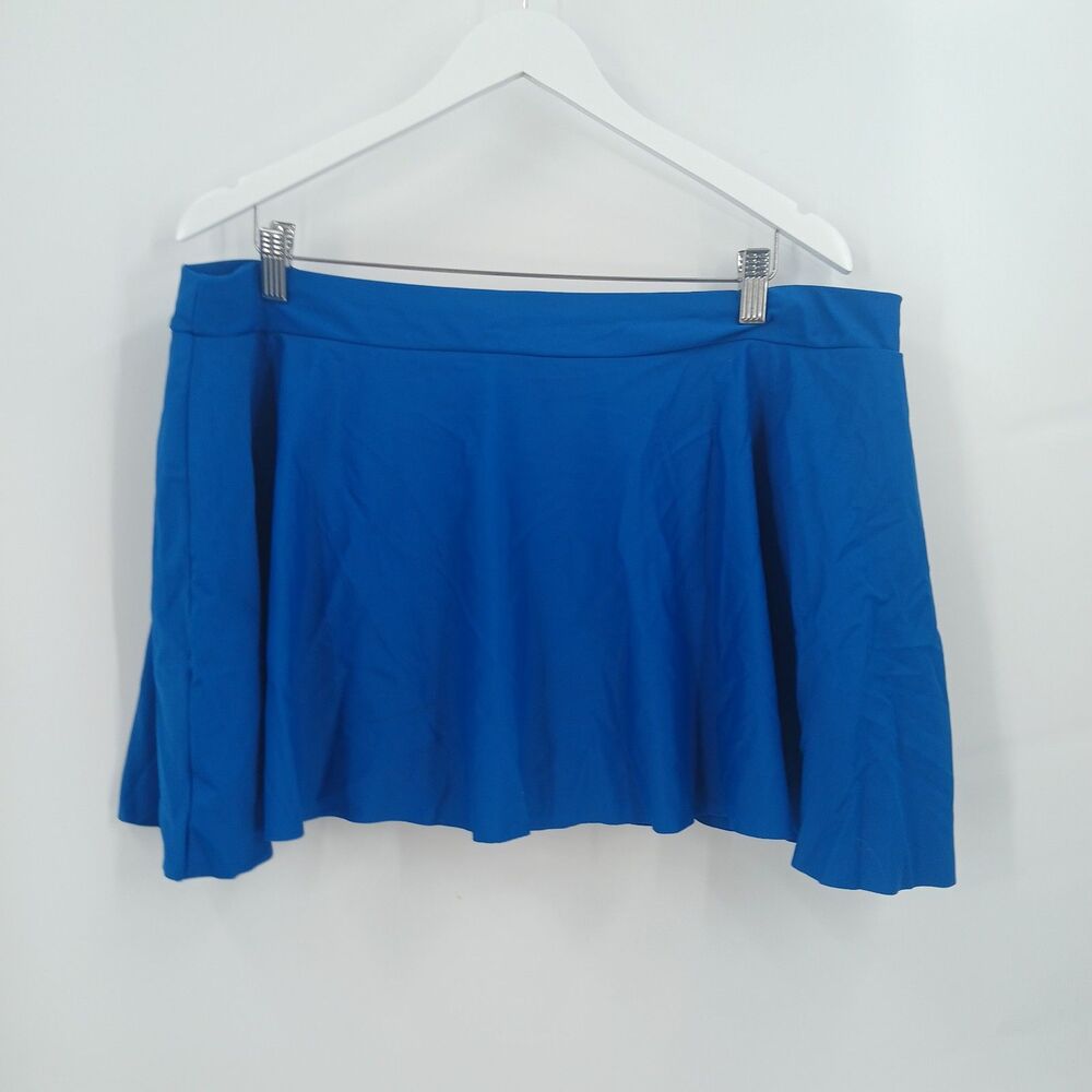 womens plus size 5XL blue swim skirt bikini bottom swimwear summer beach